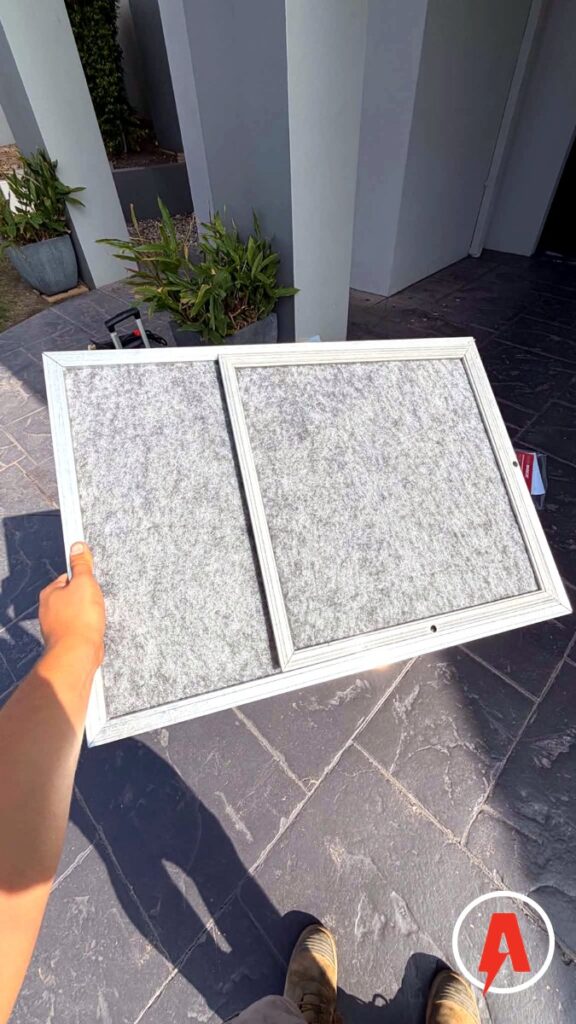 Ducted air conditioning return air filter after cleaning